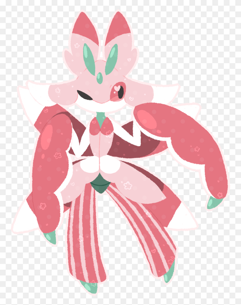769x1003 Pink Pokemon With Green Horns, Animal, Sea Life, Invertebrate HD PNG Download