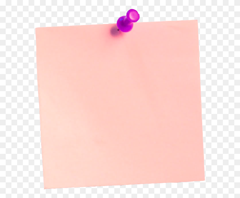 597x635 Pink Post It Clipart Library Post, Pin, File Binder HD PNG Download