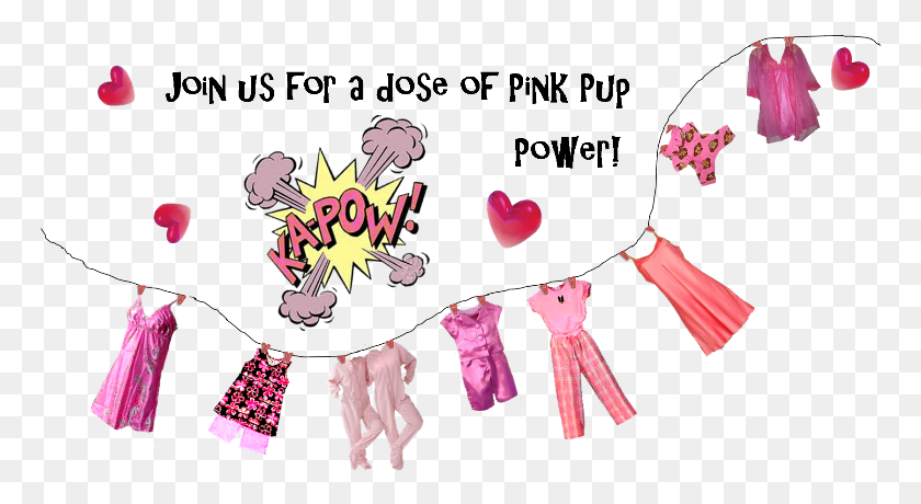 768x400 Розовые Щенки Pink Pj Pawty Header Love, Рука, Одежда, Одежда Hd Png Скачать