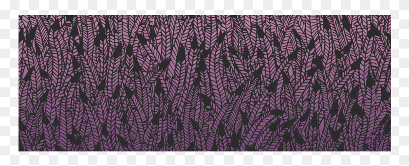 766x282 Pink Purple Ombre Feather Pattern Black Travel Mug Motif, Rug, Texture HD PNG Download