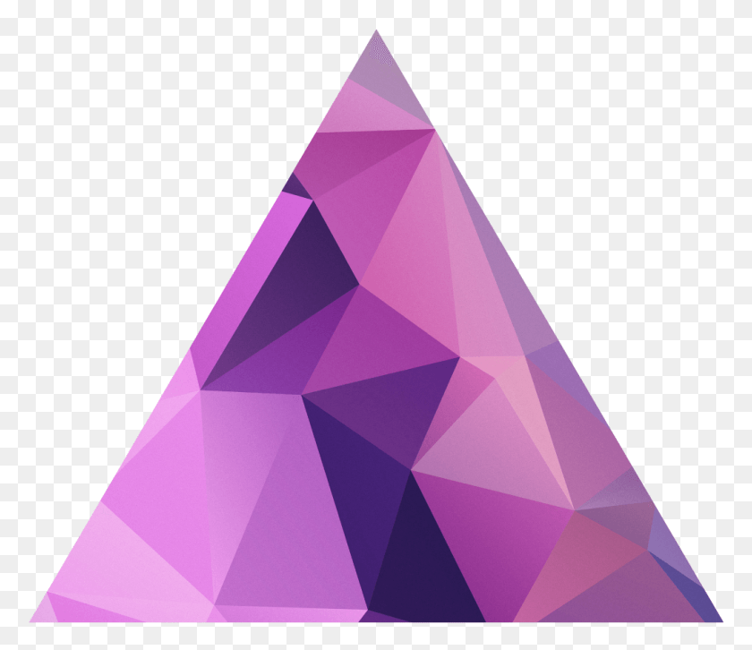 1024x875 Pink Purple Triangle Ftestickers Triangle, Diamond, Gemstone, Jewelry Descargar Hd Png