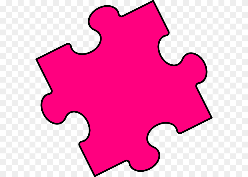 Pink Puzzle Piece Clip Art, Game, Jigsaw Puzzle Sticker PNG