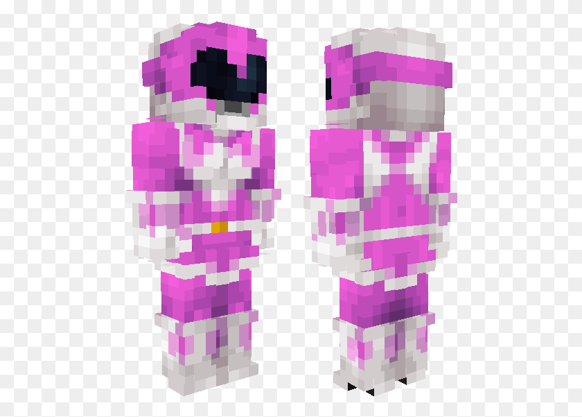 480x541 Pink Ranger Minecraft Skin Power Rangers Mighty Morphin Pink, Rug, Purple, Mansion HD PNG Download