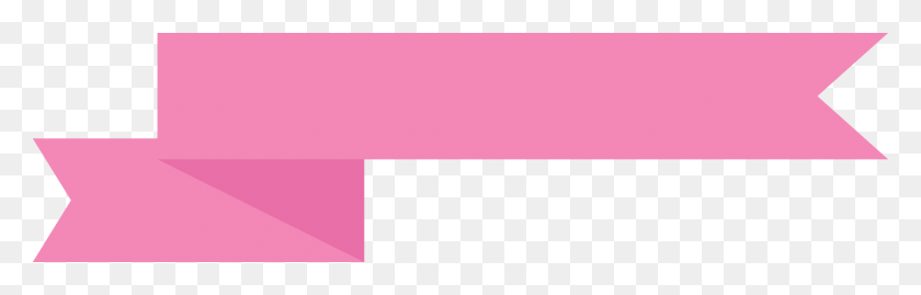1669x449 Pink Ribbon Banner With Single Side Fold Wedge End Colorfulness, Face, Home Decor, Text HD PNG Download