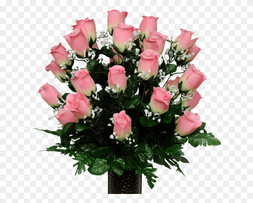 627x614 Pink Roses With Babys Breath3 Garden Roses, Plant, Flower, Blossom HD PNG Download