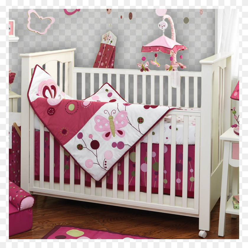 800x800 Pink Sheep Nursery Bedding, Furniture, Crib, Room Descargar Hd Png