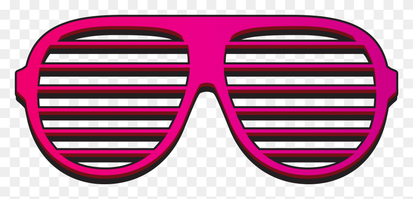 6089x2701 Pink Shutter Shades Clipart Image Shutter Shades Clip Art, Glasses, Accessories, Accessory HD PNG Download