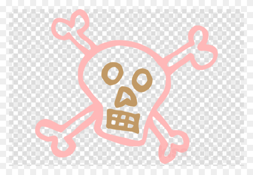 900x600 Pink Skull And Crossbones Clipart Skull Fresh Juice, Texture, Polka Dot, Doodle HD PNG Download