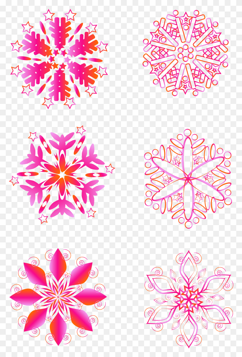 1772x2675 Pink Snowflake Winter Elements Gradient And Vector Geometriya Cveti, Purple, Pattern, Light HD PNG Download