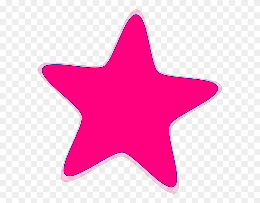 594x595 Pink Star Clip Art At Clker Hot Pink Star Clip Art, Symbol, Star Symbol HD PNG Download
