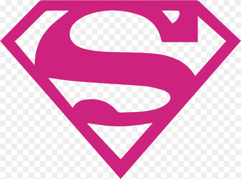 Pink Superman Logos Superman Logo Background, Symbol Sticker PNG