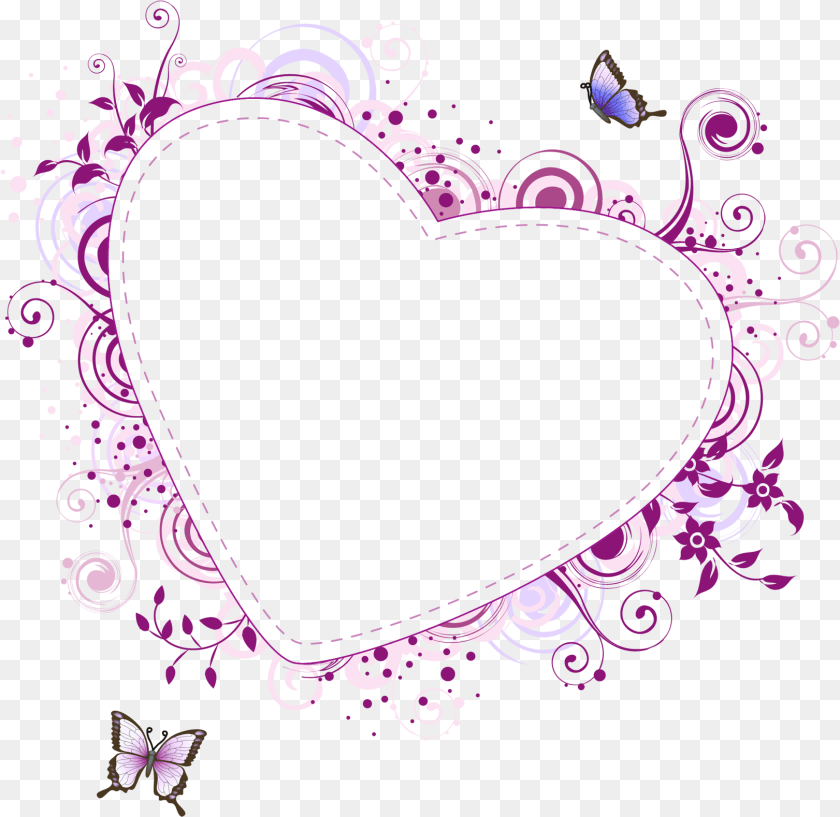 1622x1578 Pink Transparent Frame Gallery Purple Heart Frame, Art, Graphics, Pattern Clipart PNG