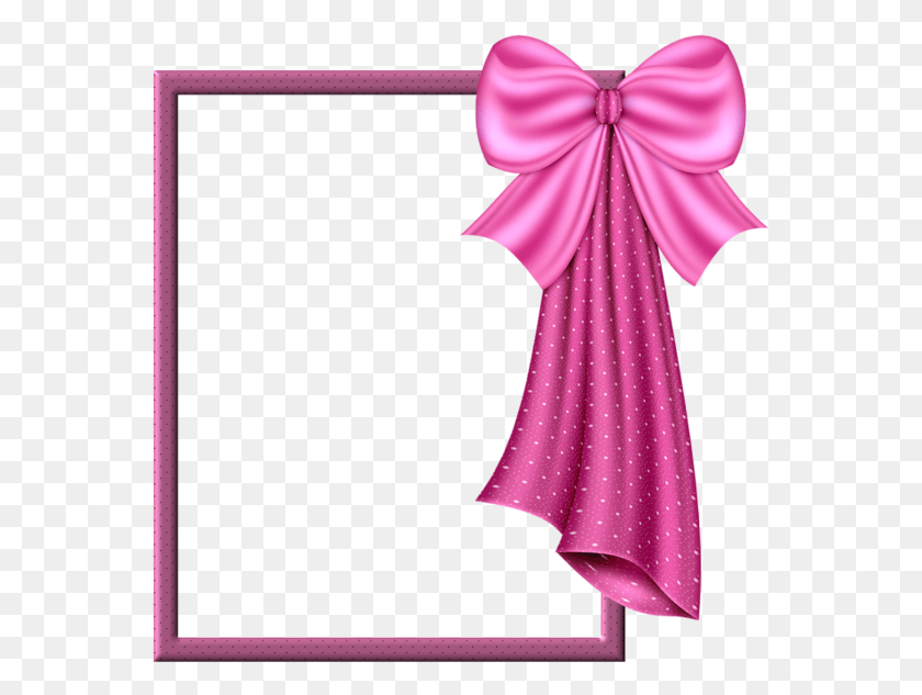 563x573 Pink Transparent Frame With Big Pink Bow Pink Frame With Ribbon, Purple, Person, Human HD PNG Download