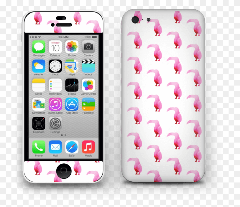 744x666 Кожа Розовых Тропических Птиц Iphone 5C White Apple Iphone, Мобильный Телефон, Телефон, Электроника Hd Png Скачать