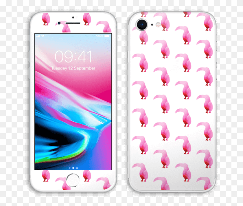 671x651 Pink Tropical Birds Skin Iphone Ajfon, Mobile Phone, Phone, Electronics Descargar Hd Png