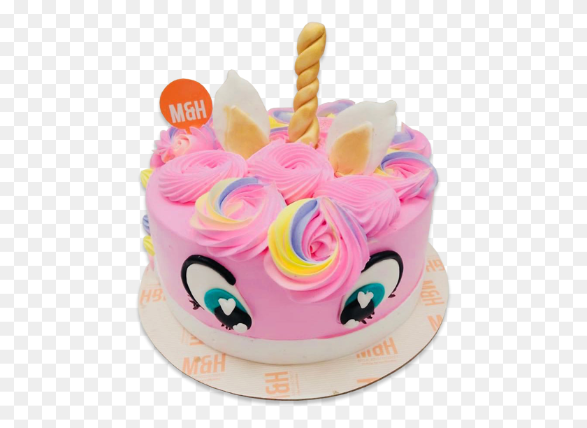 455x552 Pink Unicorn Cake, Birthday Cake, Dessert, Food HD PNG Download