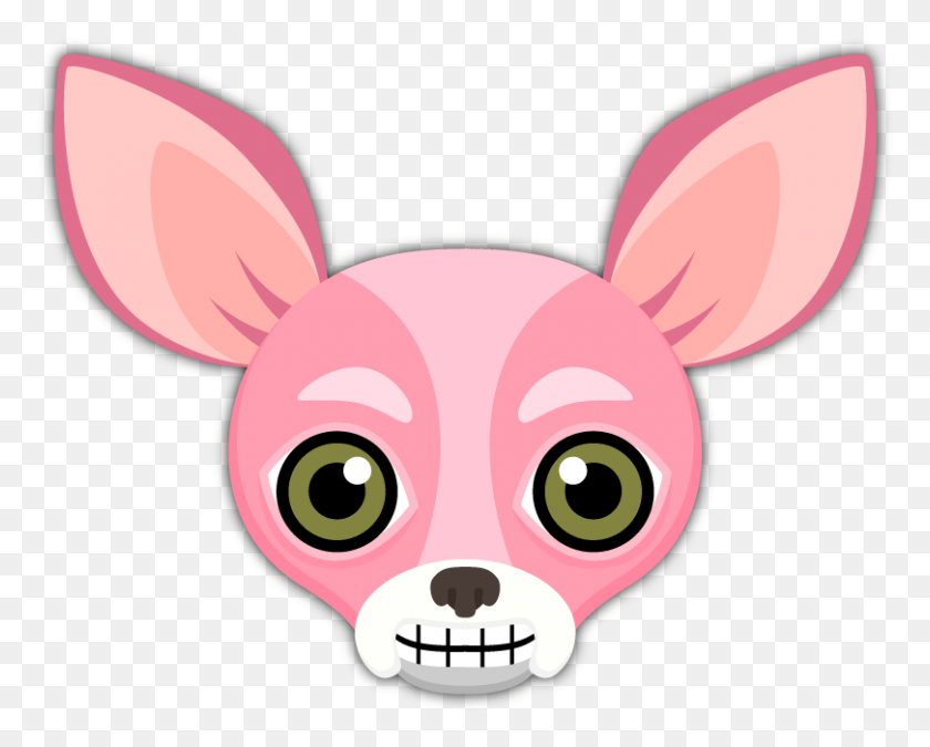 810x639 Pink Valentine39s Chihuahua Emoji Stickers Dog, Snout, Toy, Pig HD PNG Download