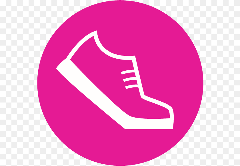 Pink Walk Icon Pink Walk Icon, Clothing, Footwear, Shoe, Sneaker Transparent PNG
