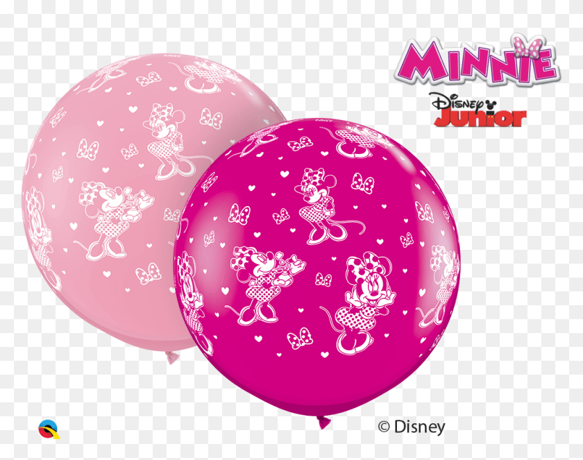 986x763 Pinkberry 02 Count Minnie Mouse Latex Balloons Disney Junior, Ball, Balloon, Purple HD PNG Download