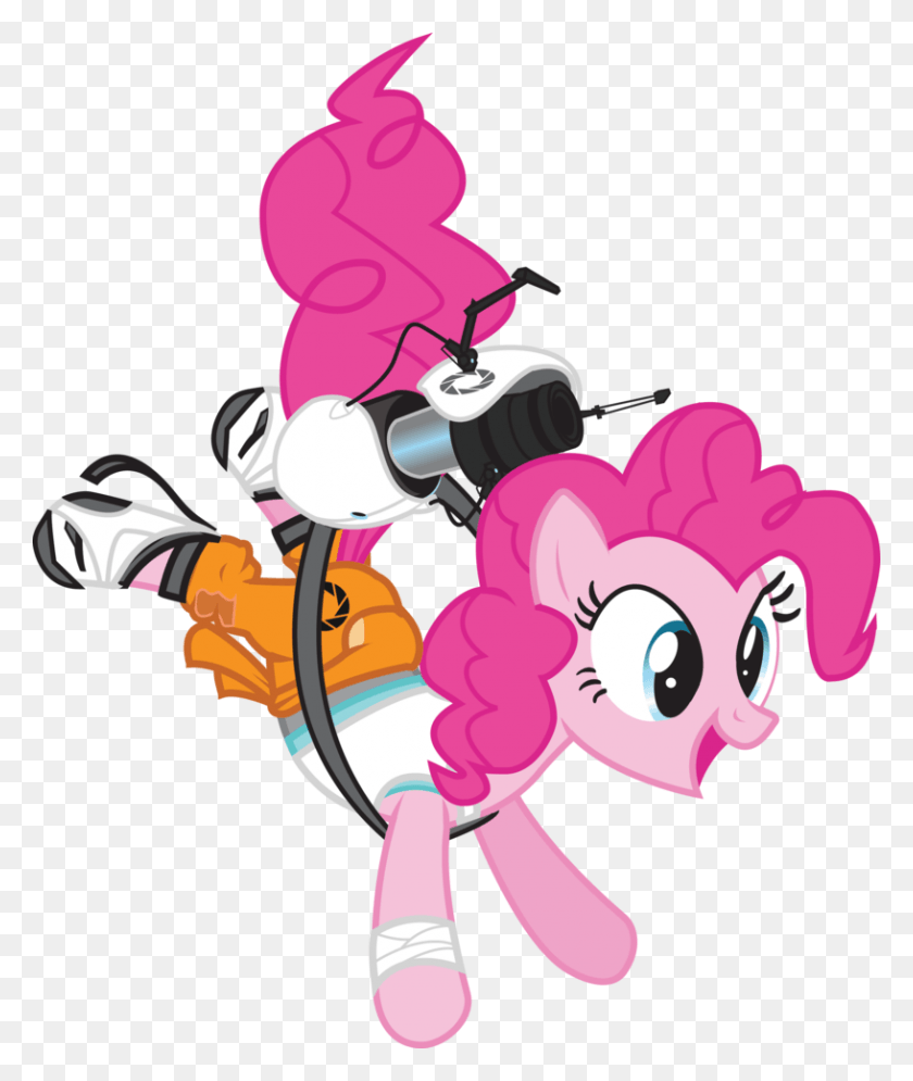 816x979 Pinking With Portals By Smashinator Cartoon, Toy, Costume, Clothing HD PNG Download