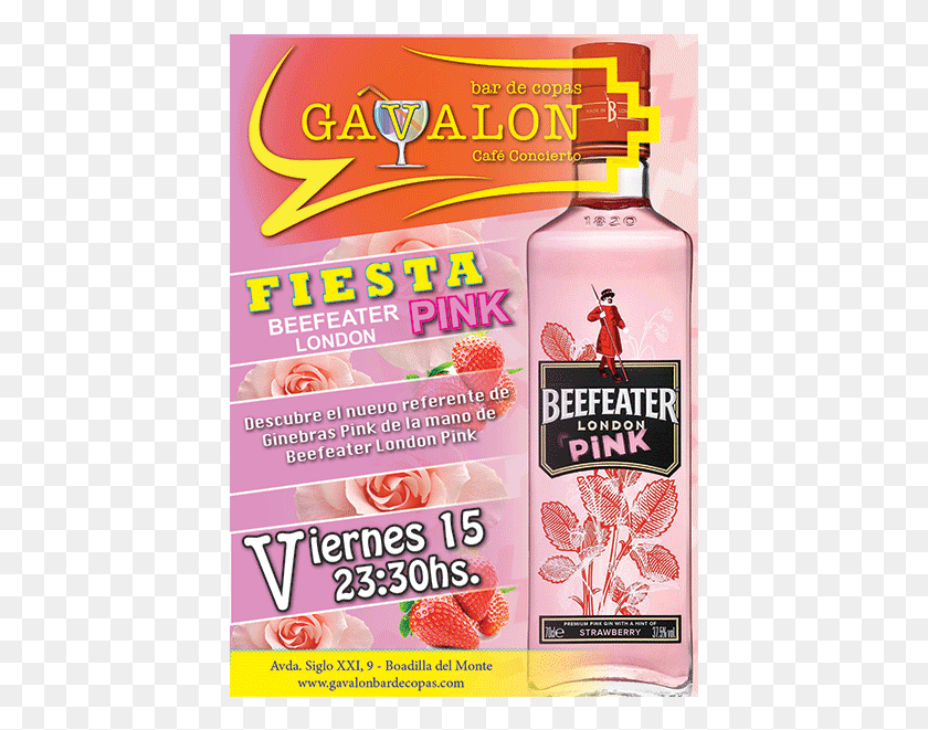 425x601 Pinkweb Beefeater Pink Gin, Poster, Advertisement, Beverage HD PNG Download