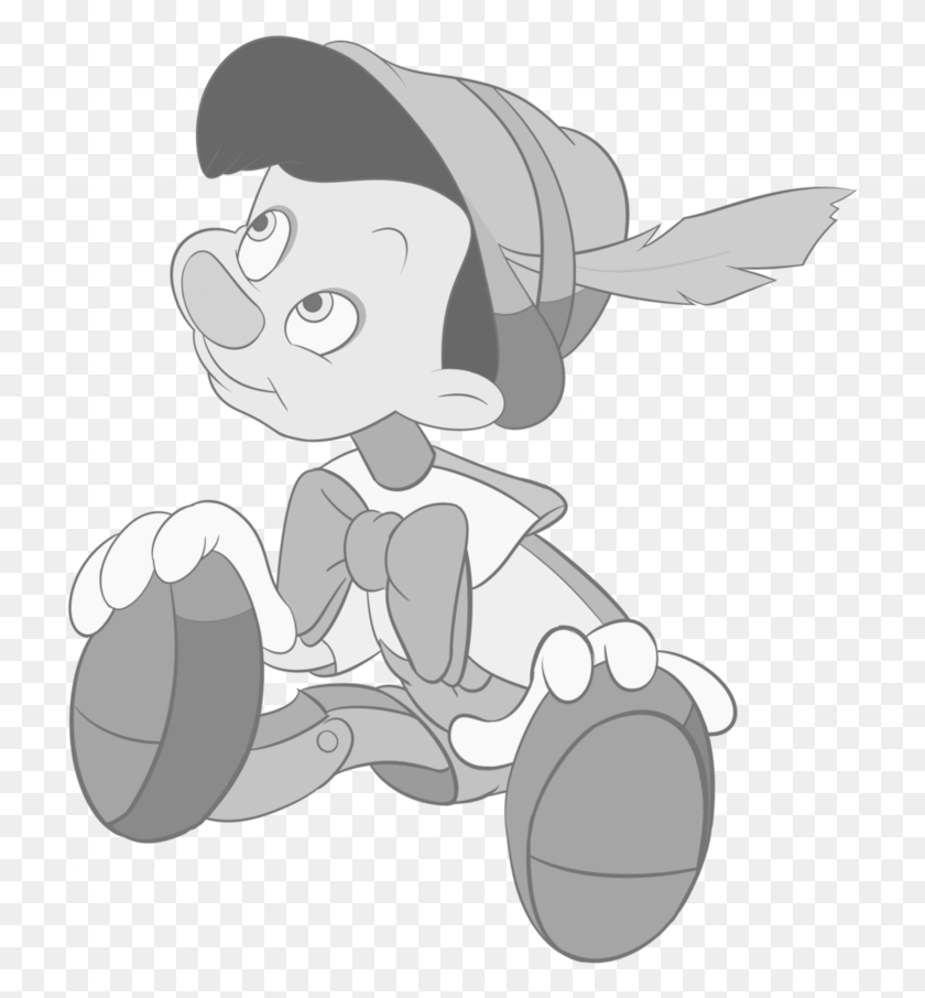 765x846 Pinocchio Pinocchio Black And White, Toy, Clothing, Apparel HD PNG Download