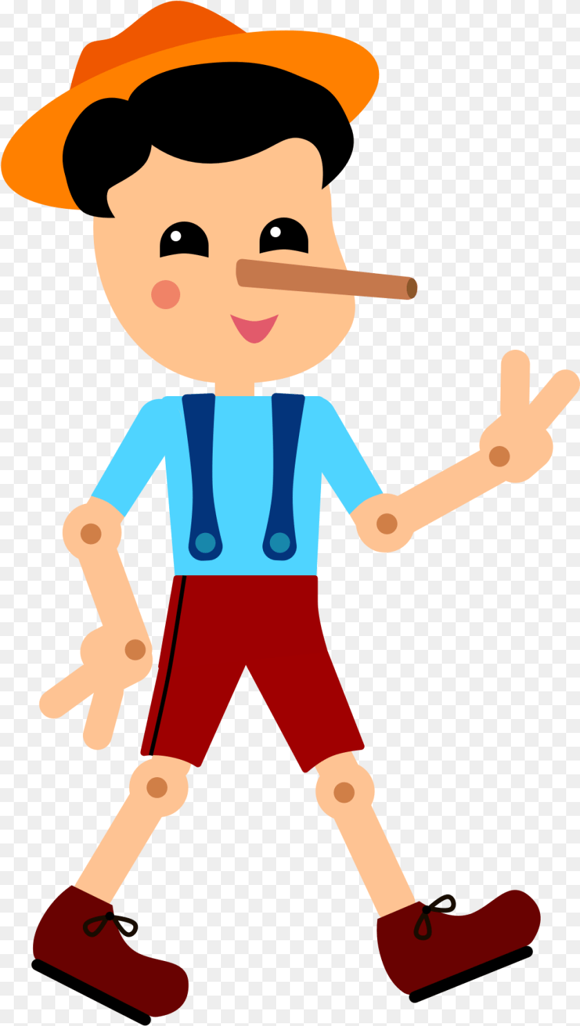 1001x1769 Pinocchio Vector Flat Illustration Design Cartoon, Baby, Person, Face, Head Transparent PNG