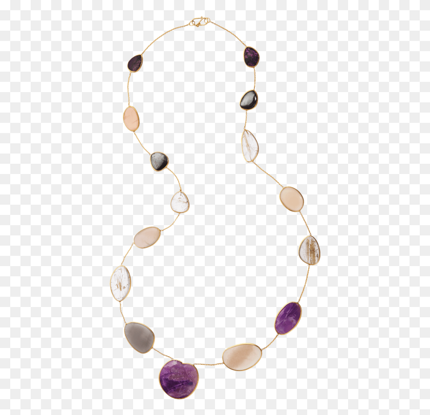 414x751 Pippa Small Flat Stone Necklace Necklace, Accessories, Accessory, Bead Descargar Hd Png