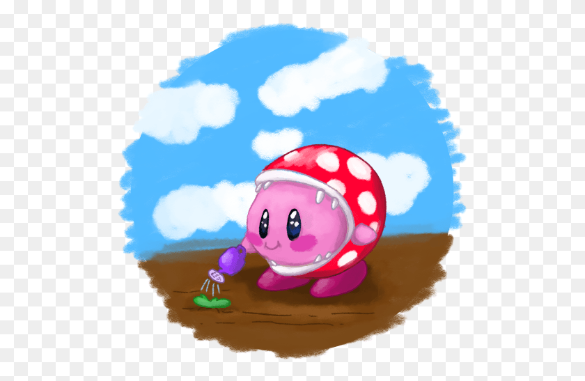 503x487 Piranha Plant Kirby Growing A Plant Friend Cartoon, Nature, Outdoors, Toy HD PNG Download