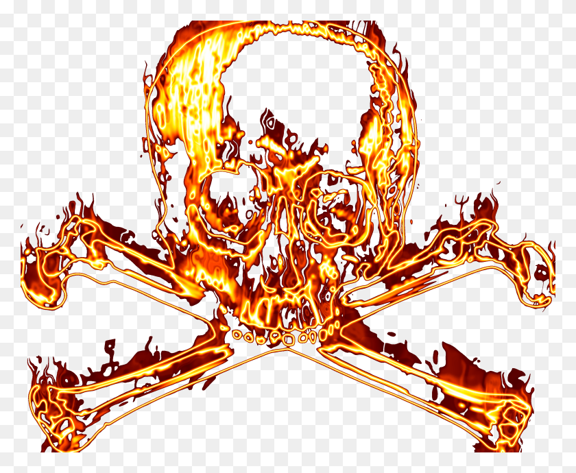 3000x2425 Pirate And Images Ship On Skull Fire Skulls Transparent, Bonfire, Flame, Lighting HD PNG Download
