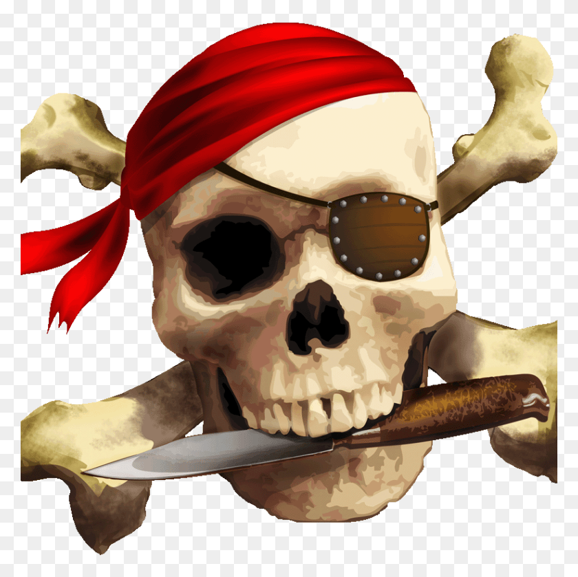 822x821 Pirate Beowolf Pirate Skull, Helmet, Clothing, Apparel HD PNG Download