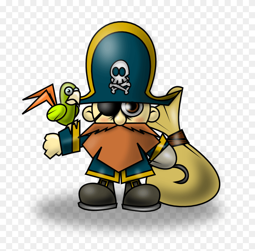699x766 Пиратский Клипарт Clipartion Com Пиратское Общественное Достояние, Одежда, Одежда, Шлем Hd Png Скачать