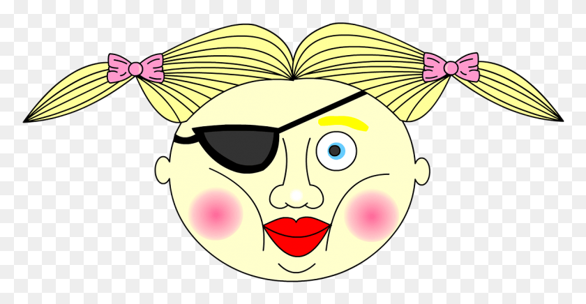 1161x560 Descargar Png Pirate Girl Ugly Pigtails Patch Divertido Weird Ugly Girl Cartoon, Clothing, Apparel, Face Hd Png
