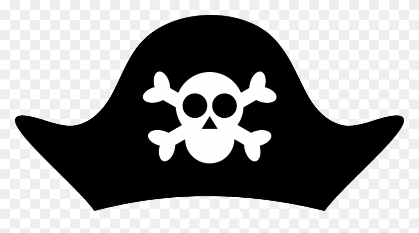1280x672 Pirate Hat Cap Death Warning Caution Pirate Hat Clipart, Stencil, Symbol HD PNG Download