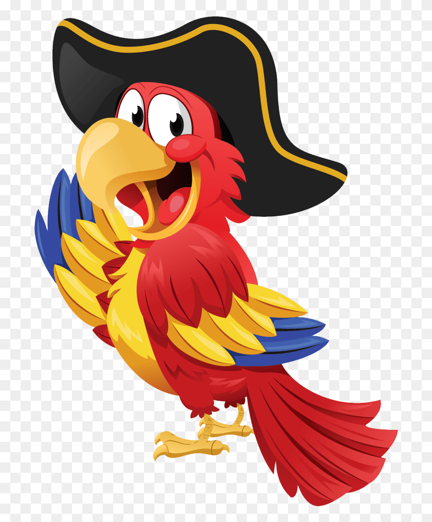 708x956 Пиратский Попугай Картинки Прозрачный Пиратский Попугай Картинки, Птица, Животное, Графика Hd Png Скачать