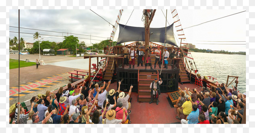 1141x553 Pirate Ship Day Tour New Year39s Eve Gala Party Puerto Vallarta, Person, Human, Boat HD PNG Download