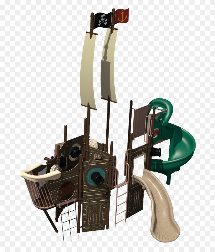 690x921 Pirate Ship View Previous Piece View Next Piece Playground, Robot HD PNG Download