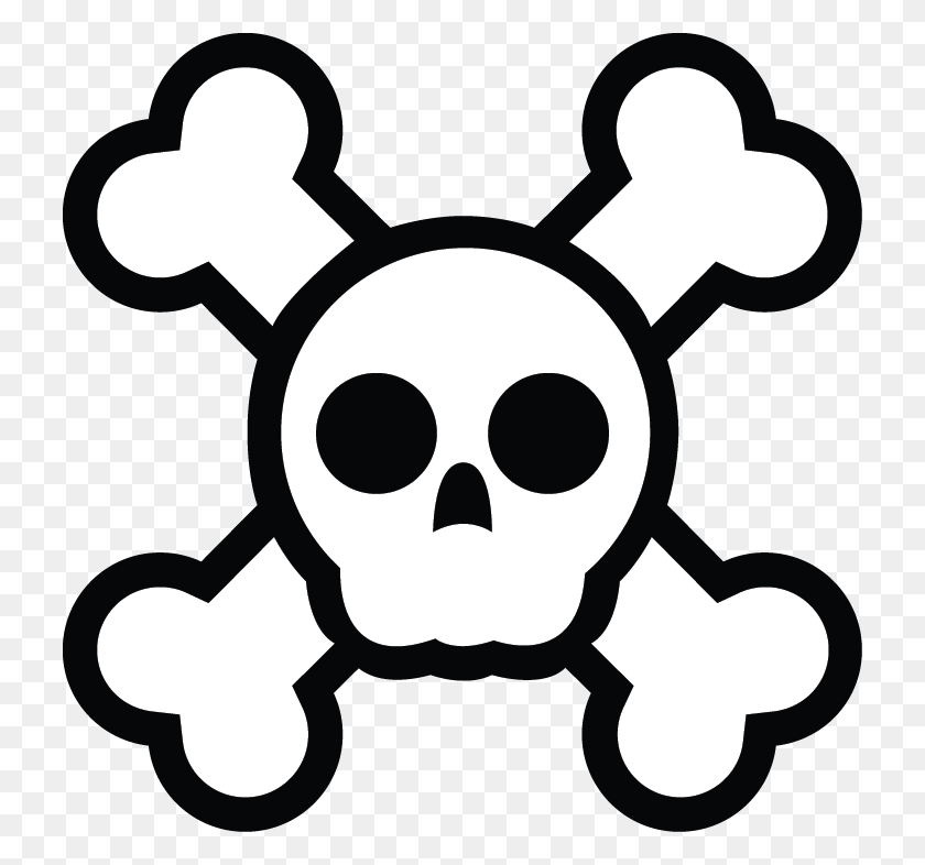 726x726 Pirate Skull Cute Skull And Crossbones, Stencil, Symbol, Logo HD PNG Download