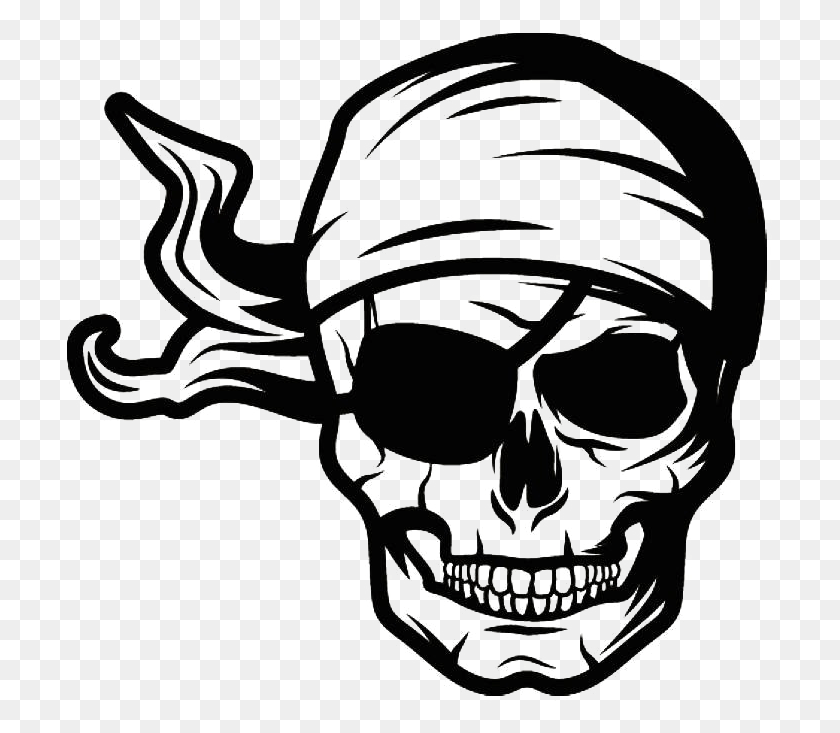 721x673 Pirate Skull Pic Skull Pirate Logo, Skin, Symbol, Emblem HD PNG Download