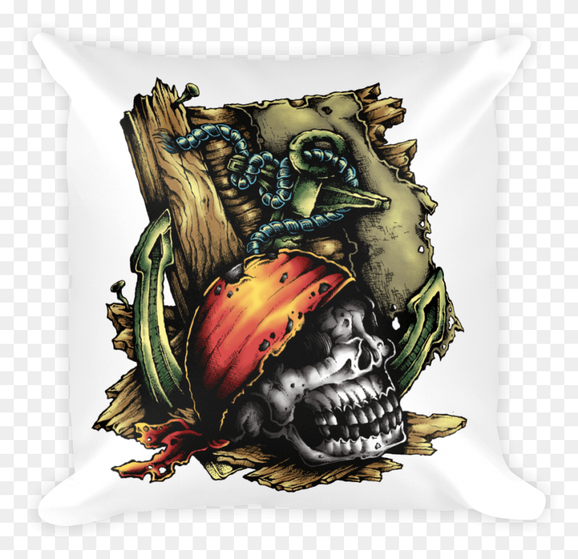 913x882 Pirate Skull Pillow, Cushion HD PNG Download