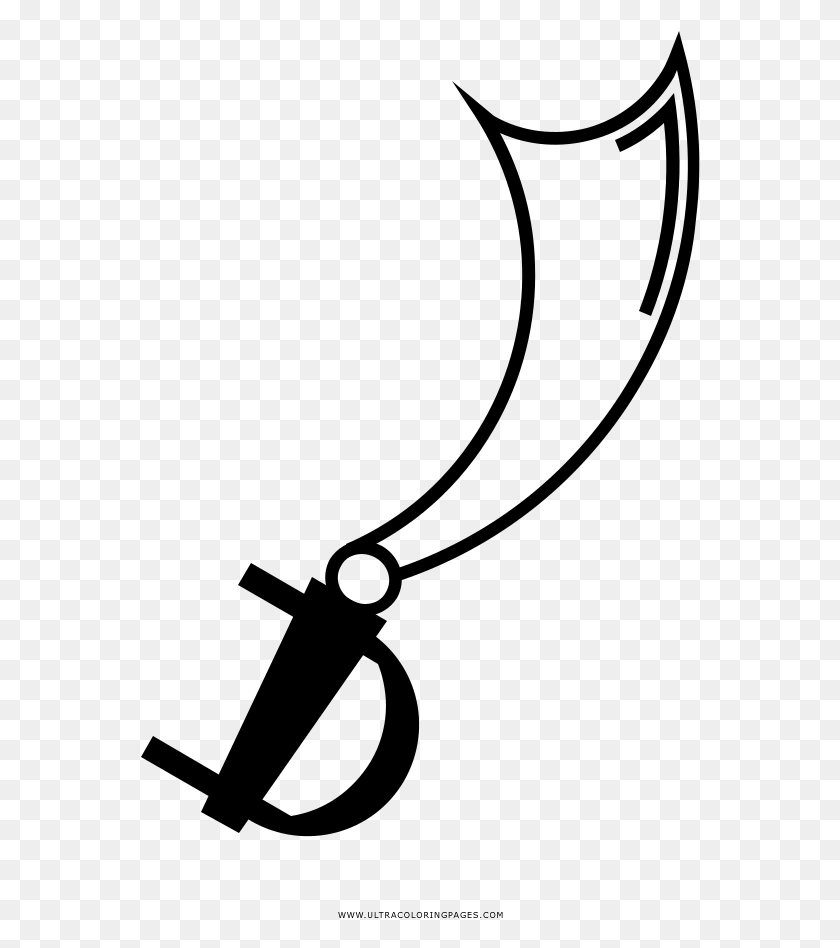 560x888 Pirate Sword Coloring Page, Gray, World Of Warcraft Png