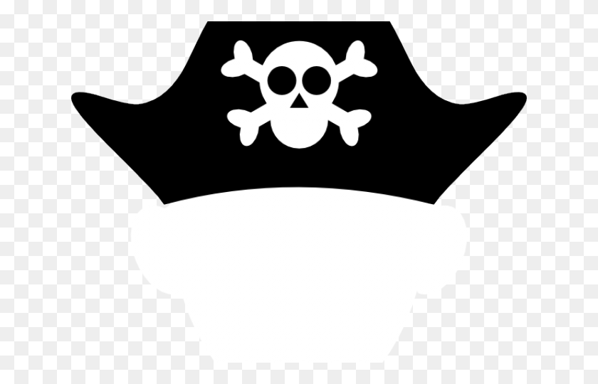 640x480 Пиратский Клипарт Силуэт Пиратская Шляпа Клипарт Черный И Белый, Трафарет, Пират Hd Png Скачать