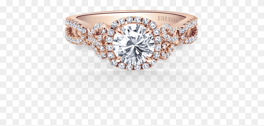 601x342 Pirouetta 18k Rose Gold Engagement Ring Thumb Image Kirk Kara, Diamond, Gemstone, Jewelry HD PNG Download