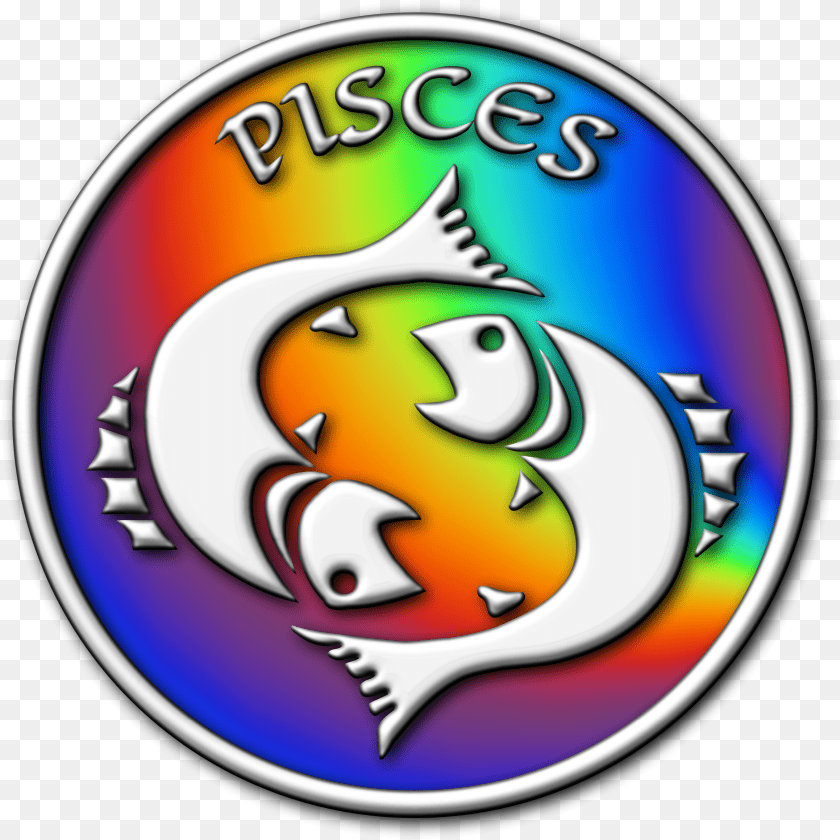 2318x2317 Pisces Drawing Icons, Logo, Badge, Symbol, Disk PNG