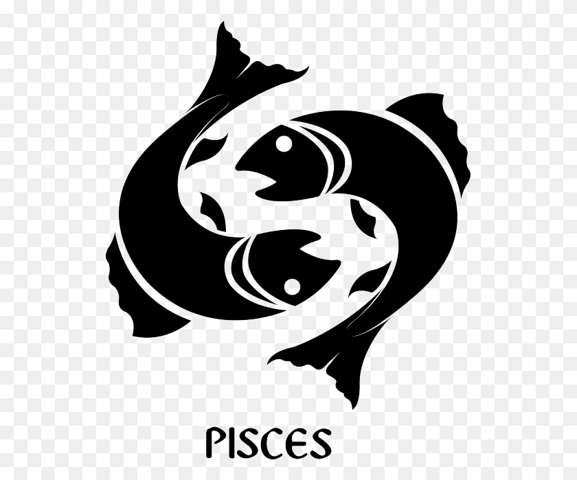 531x639 Pisces Pic Zodiac Pisces Symbol, Stencil, Graphics HD PNG Download