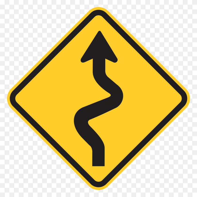 1000x1000 Pista Sinuosa Esquerda Dual Carriageway Ends Sign, Symbol, Road Sign HD PNG Download