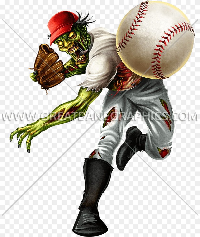 826x995 Pitcher Baseball Mlb Zombie Sports Zombie Baseball, Team, Sport, Person, People Sticker PNG