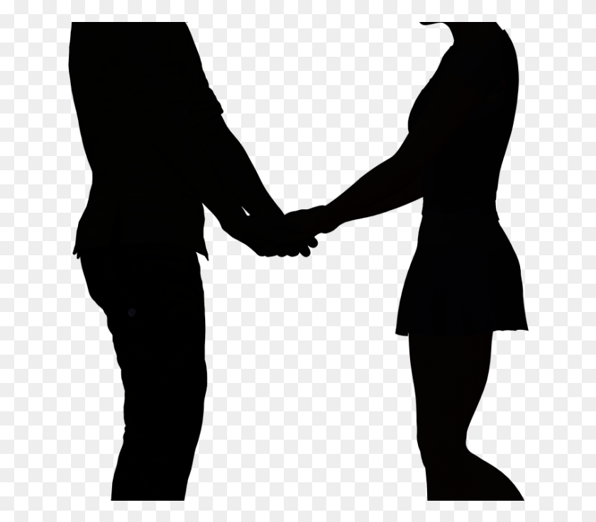 654x676 Pitfalls To Avoid When Dating A Sexual Assault Survivor Silhouette Boy And Girl Holding Hands, Hand, Person, Human HD PNG Download