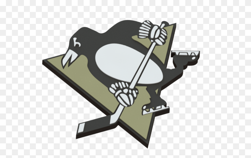 636x469 Pittsburgh Penguins Logo 3d Print Pittsburgh Penguins Logo 3d, Text, Symbol, Tool HD PNG Download