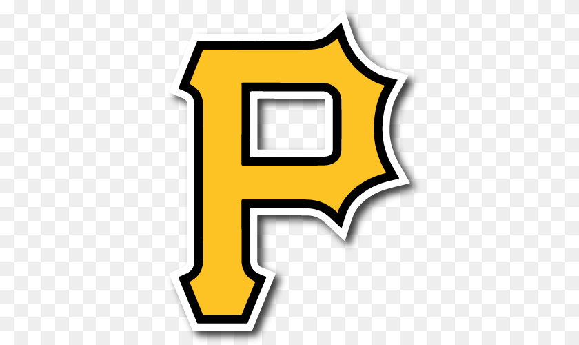 500x500 Pittsburgh Pirates P Logo, Symbol, Text, Number, Gas Pump Sticker PNG